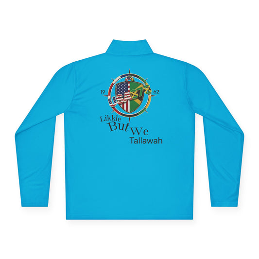 Quarter-Zip Pullover — 'Likkle But We Tallawah' Compass Logo (USA/Jamaica)
