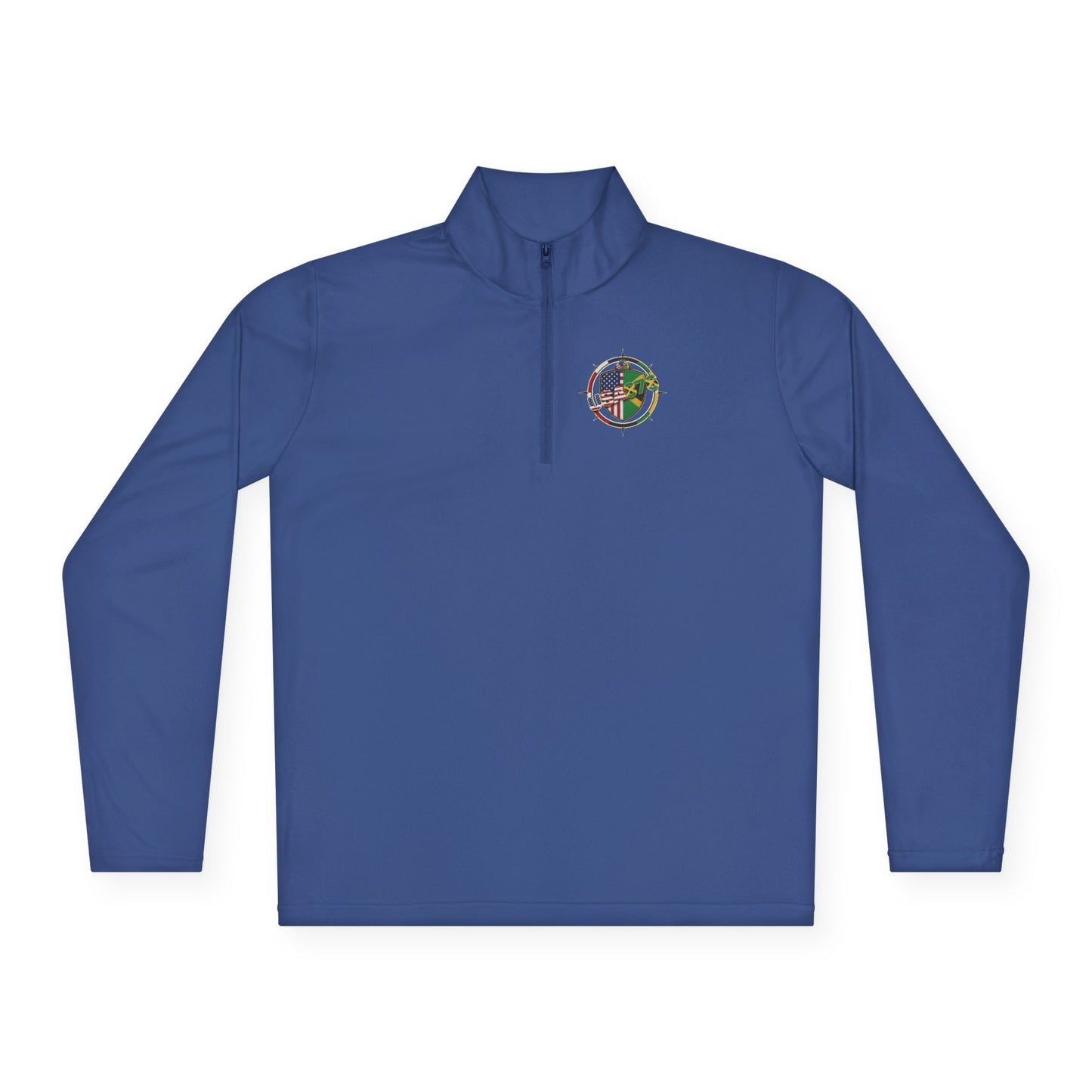 Quarter-Zip Pullover — 'Likkle But We Tallawah' Compass Logo (USA/Jamaica)